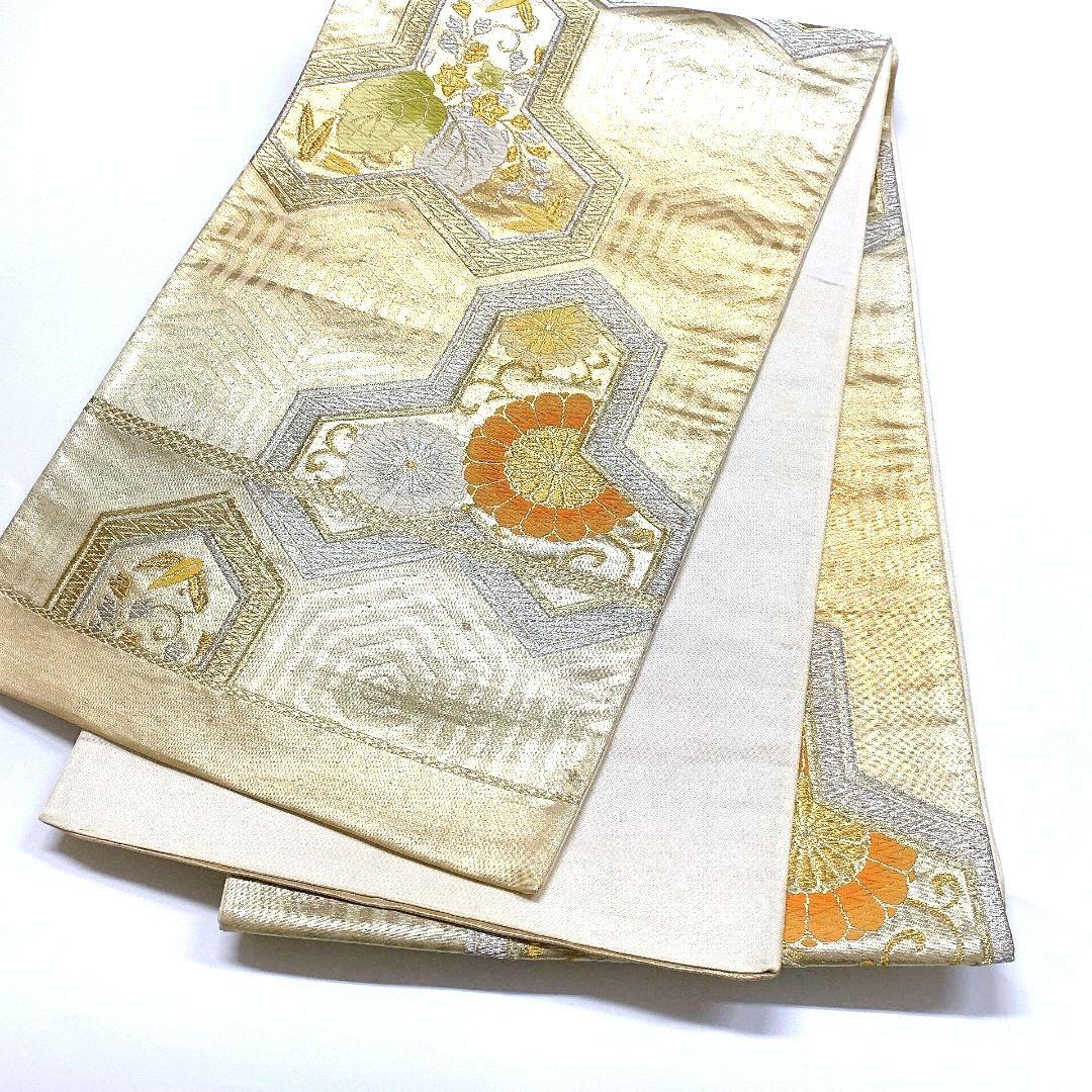 5384# Japanese Vintage Fukuro Obi Belt Kimono Fabric Silk Traditional