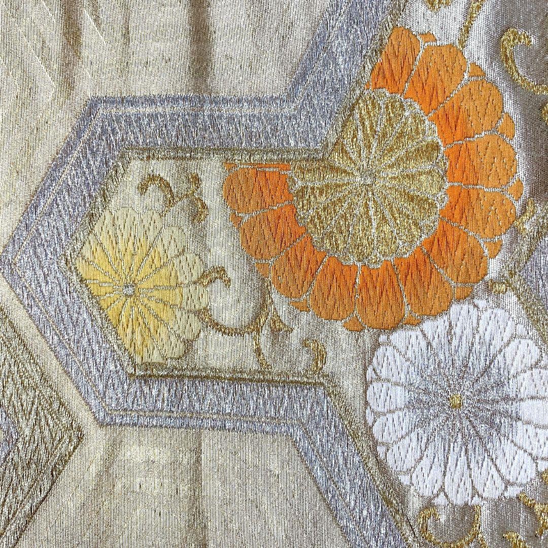 5384# Japanese Vintage Fukuro Obi Belt Kimono Fabric Silk Traditional