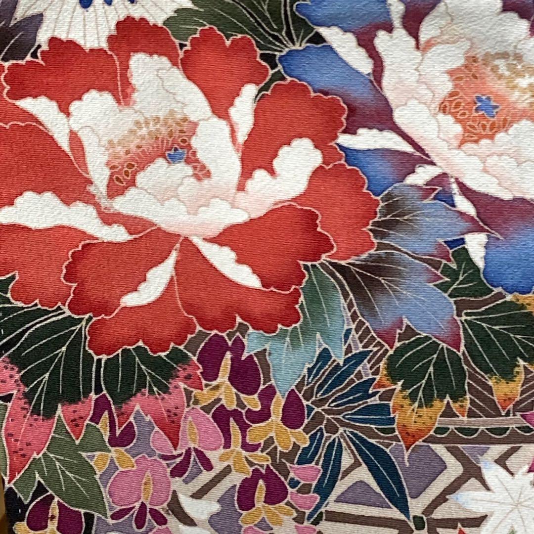 2882# Japanese Tomesode Kimono Vintage Womens Silk Fabric Robe Kimono only sold
