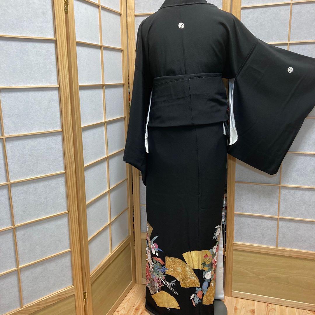 2882# Japanese Tomesode Kimono Vintage Womens Silk Fabric Robe Kimono only sold