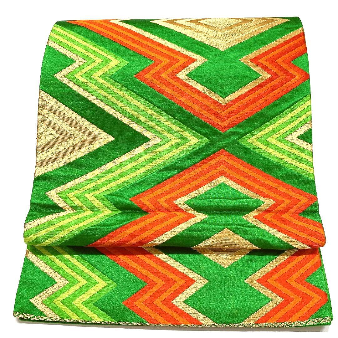 5112# Japanese Vintage Fukuro Obi Belt Kimono Fabric Silk Traditional Untailored