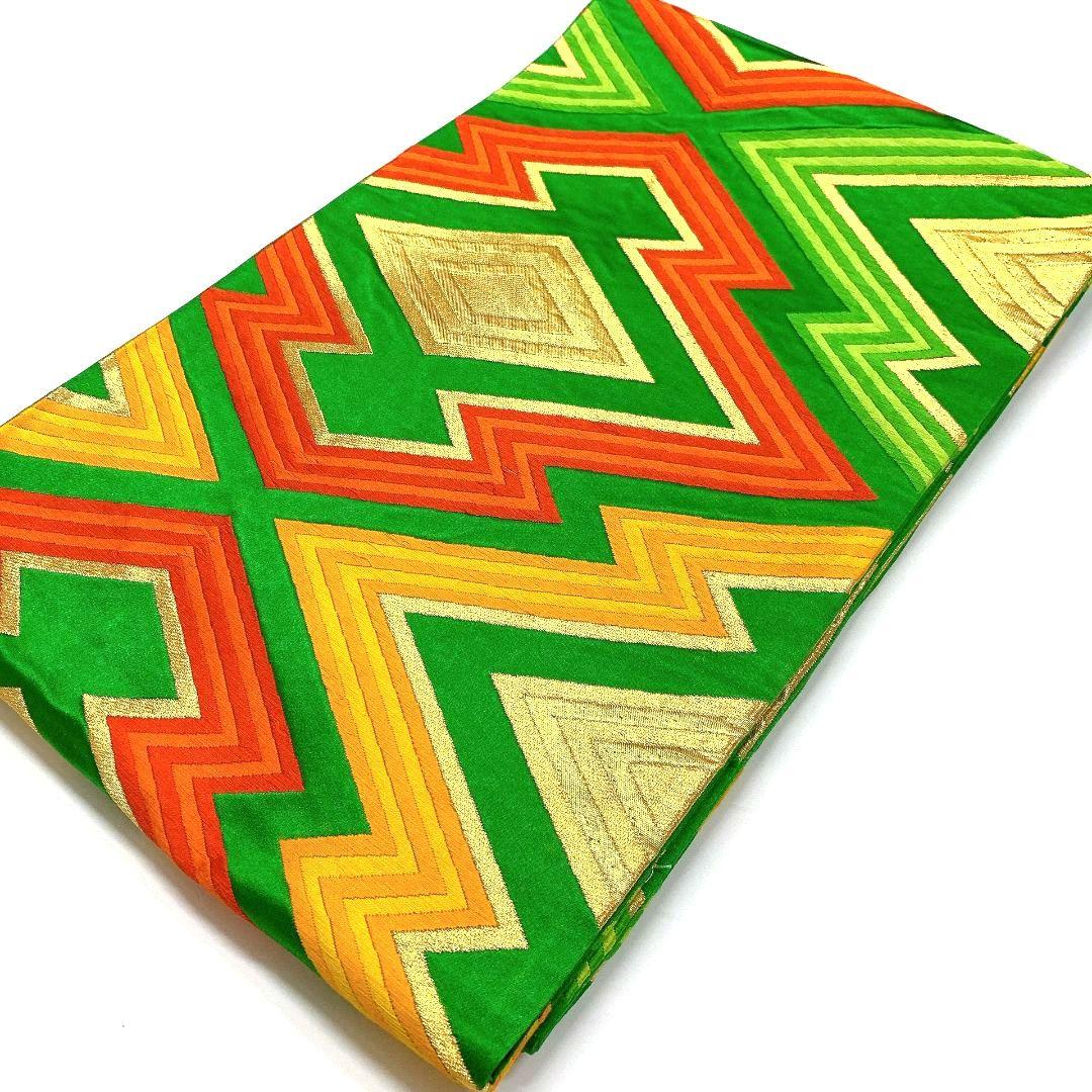 5112# Japanese Vintage Fukuro Obi Belt Kimono Fabric Silk Traditional Untailored