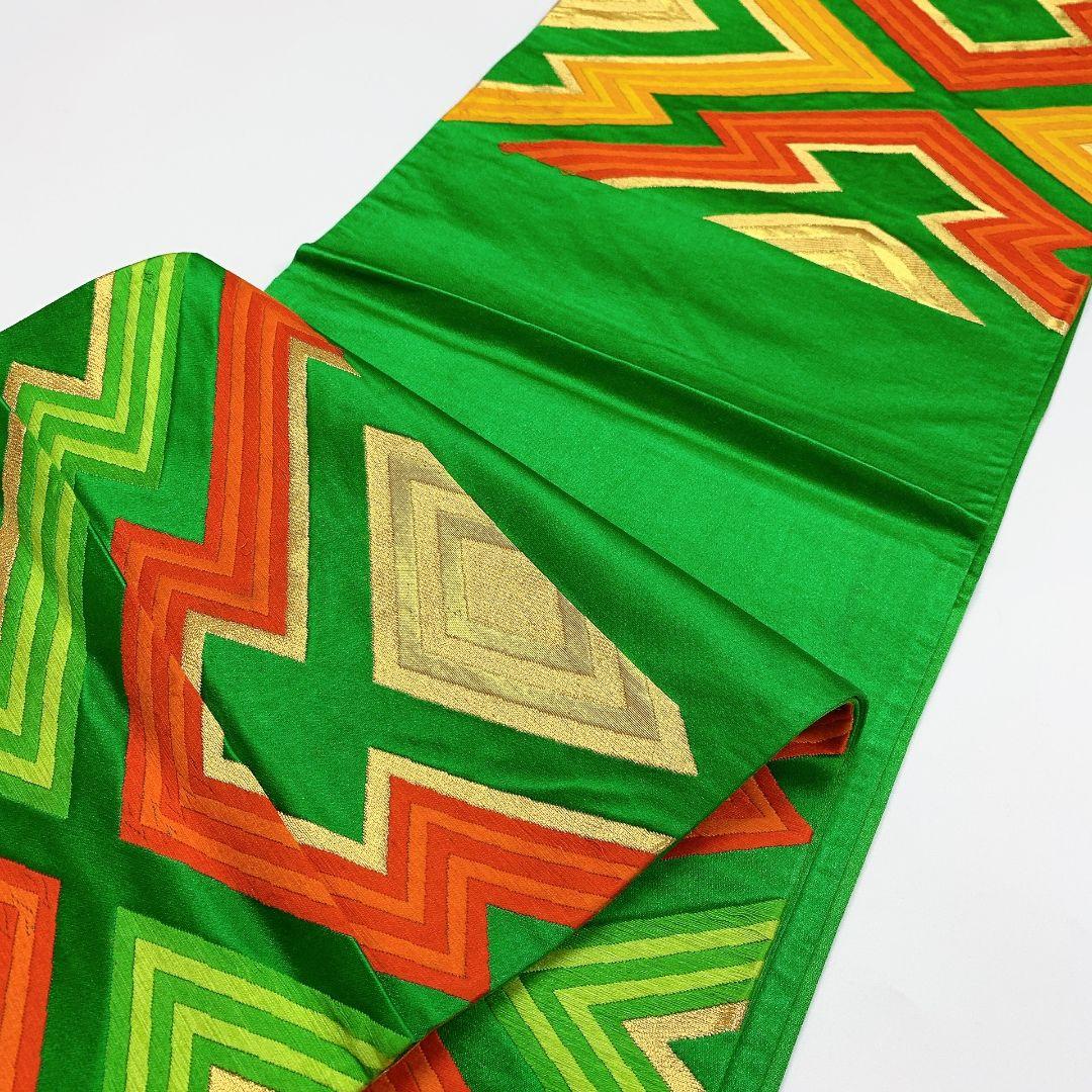 5112# Japanese Vintage Fukuro Obi Belt Kimono Fabric Silk Traditional Untailored