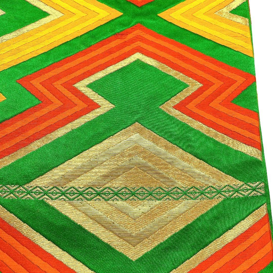 5112# Japanese Vintage Fukuro Obi Belt Kimono Fabric Silk Traditional Untailored