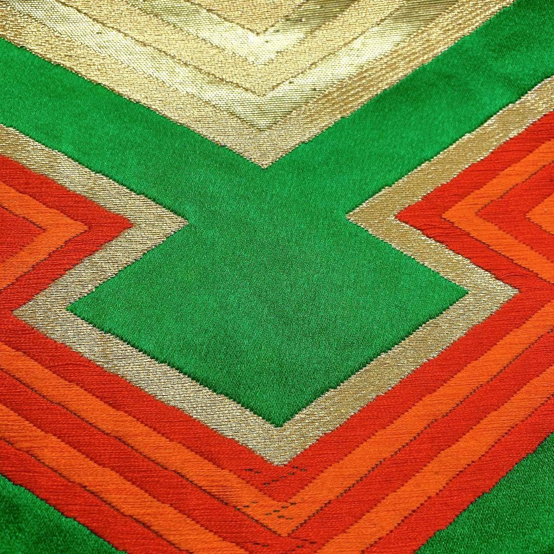 5112# Japanese Vintage Fukuro Obi Belt Kimono Fabric Silk Traditional Untailored