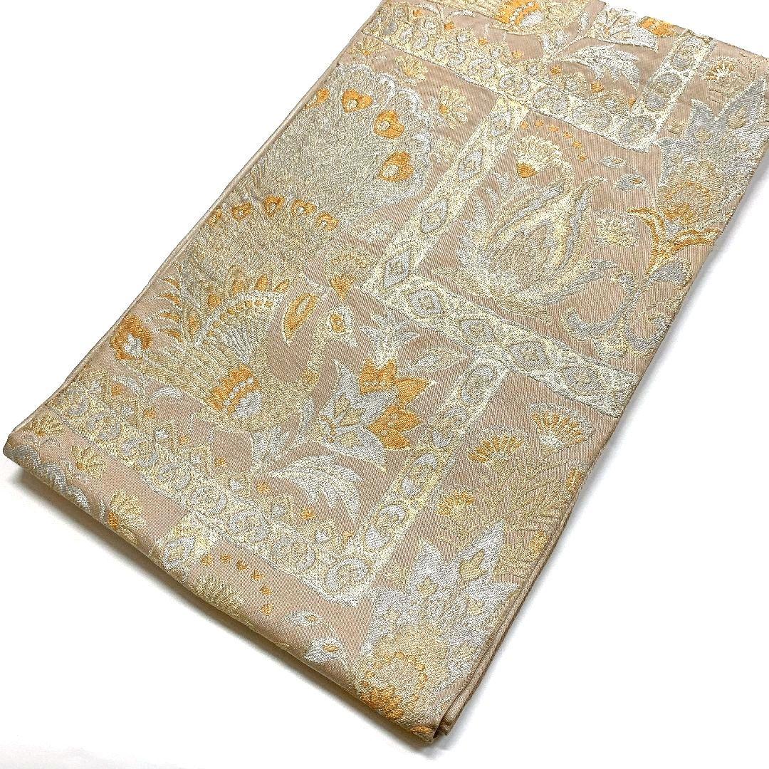 5376# Japanese Vintage Fukuro Obi Belt Kimono Fabric Silk Traditional Untailored