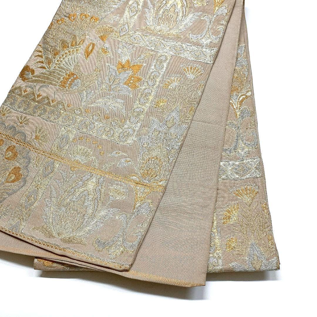 5376# Japanese Vintage Fukuro Obi Belt Kimono Fabric Silk Traditional Untailored