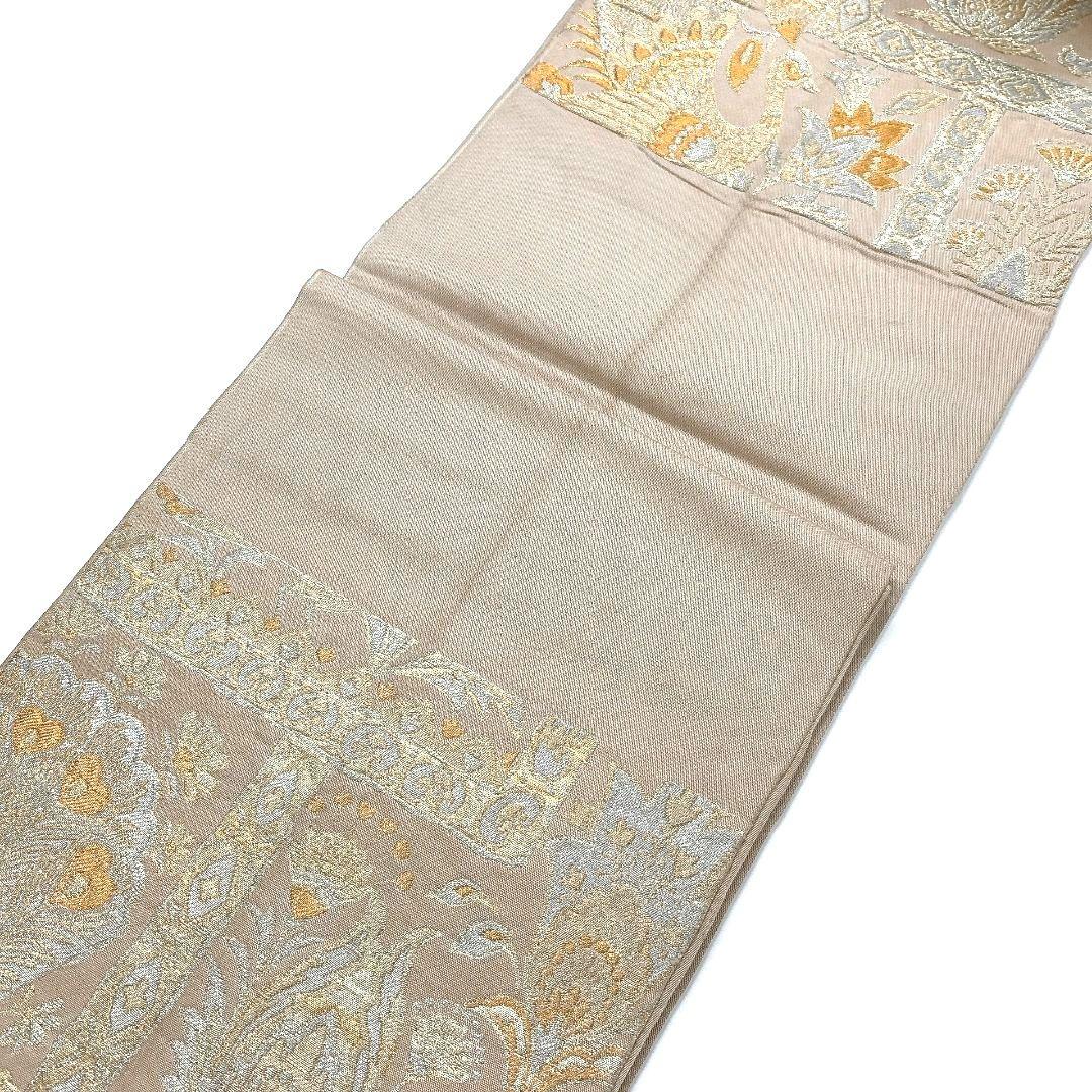 5376# Japanese Vintage Fukuro Obi Belt Kimono Fabric Silk Traditional Untailored