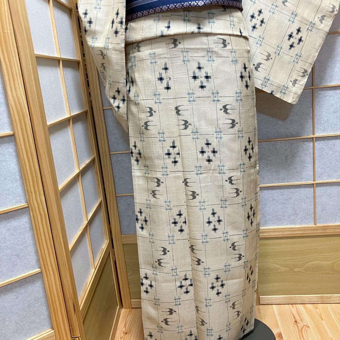 5476# Japanese Kimono only sold Vintage Womens Silk Fabric Robe Summer kimono