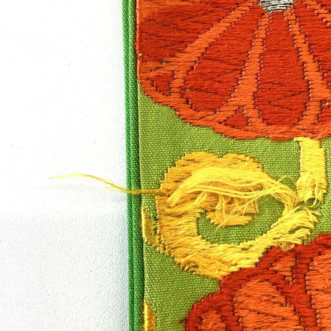 5219# Japanese Vintage Fukuro Obi Belt Kimono Fabric Silk Traditional Embroidery