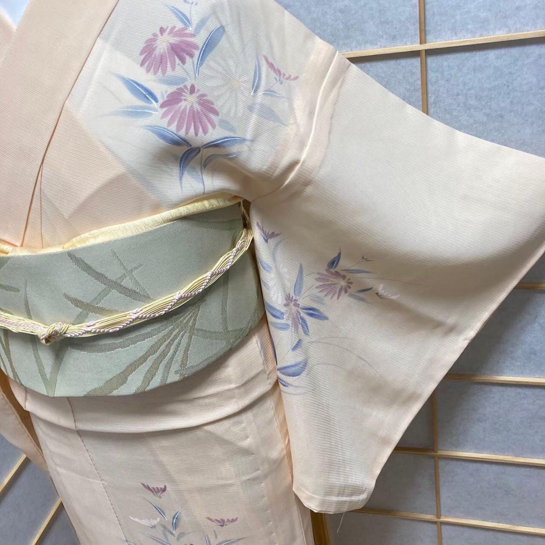 0317# Japanese Kimono only sold Vintage Womens Silk Fabric Robe Summer kimono