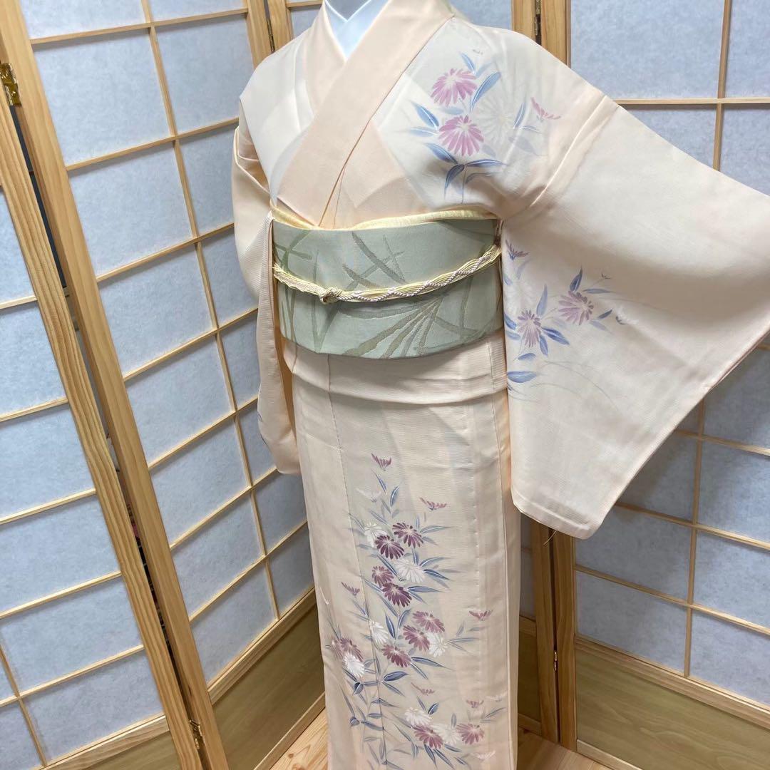 0317# Japanese Kimono only sold Vintage Womens Silk Fabric Robe Summer kimono