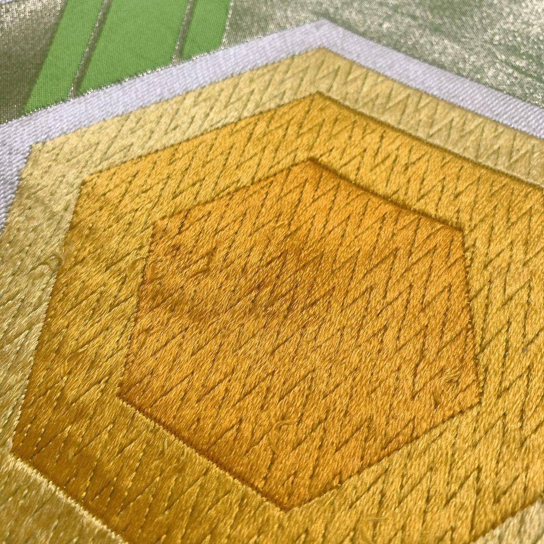 5337# Japanese Vintage Fukuro Obi Belt Kimono Fabric Silk Traditional Embroidery