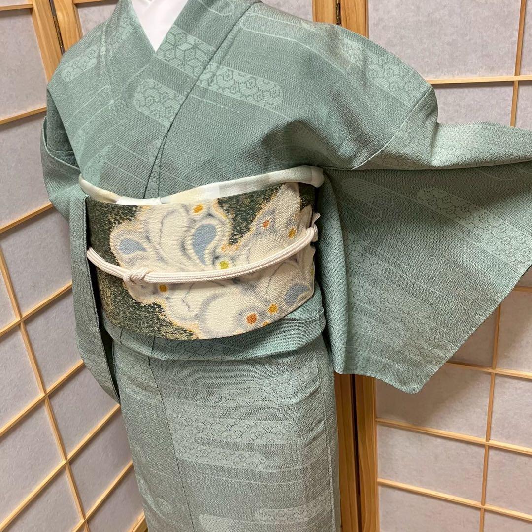 4411# Japanese Kimono only sold Vintage Womens Silk Fabric Robe Unlined kimono