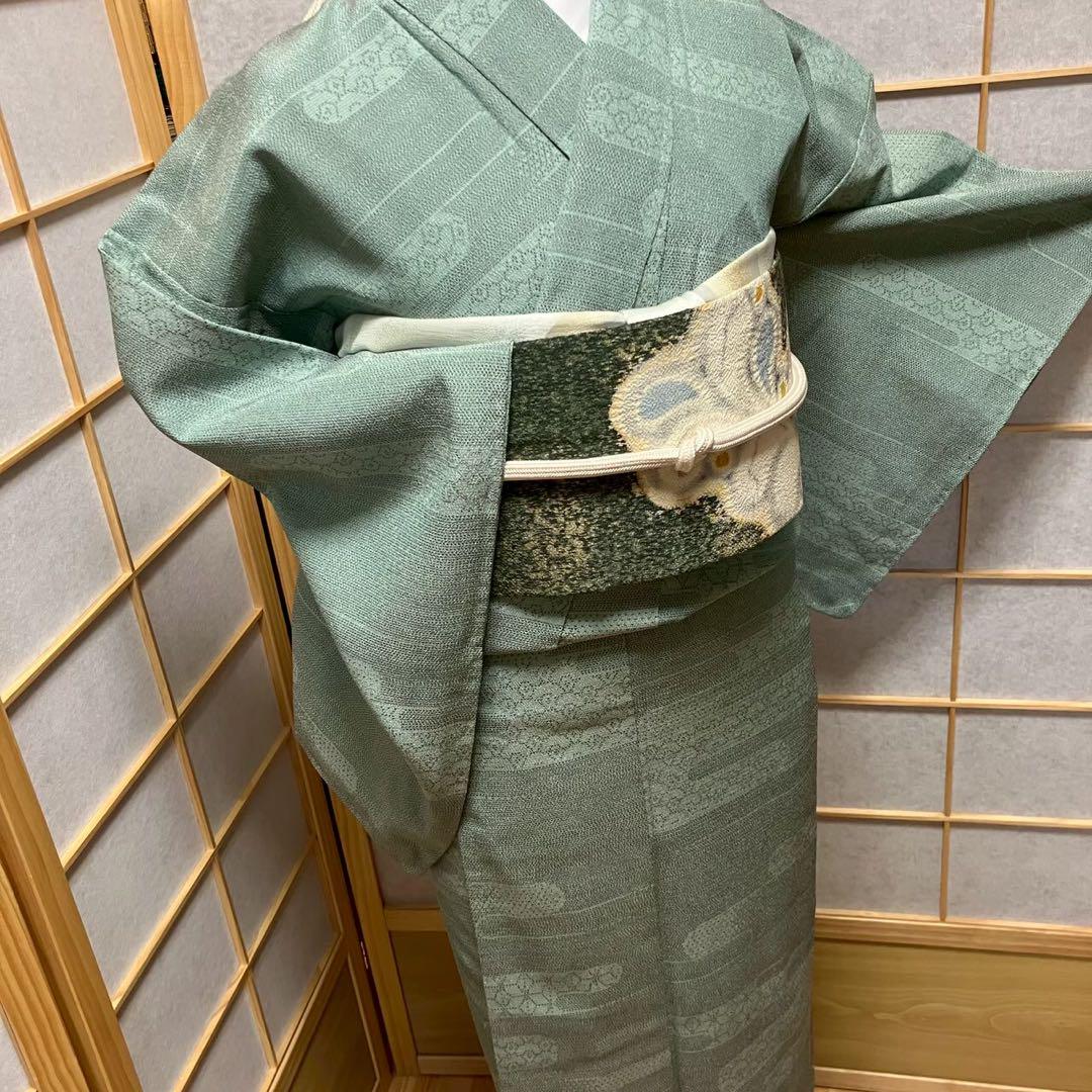 4411# Japanese Kimono only sold Vintage Womens Silk Fabric Robe Unlined kimono