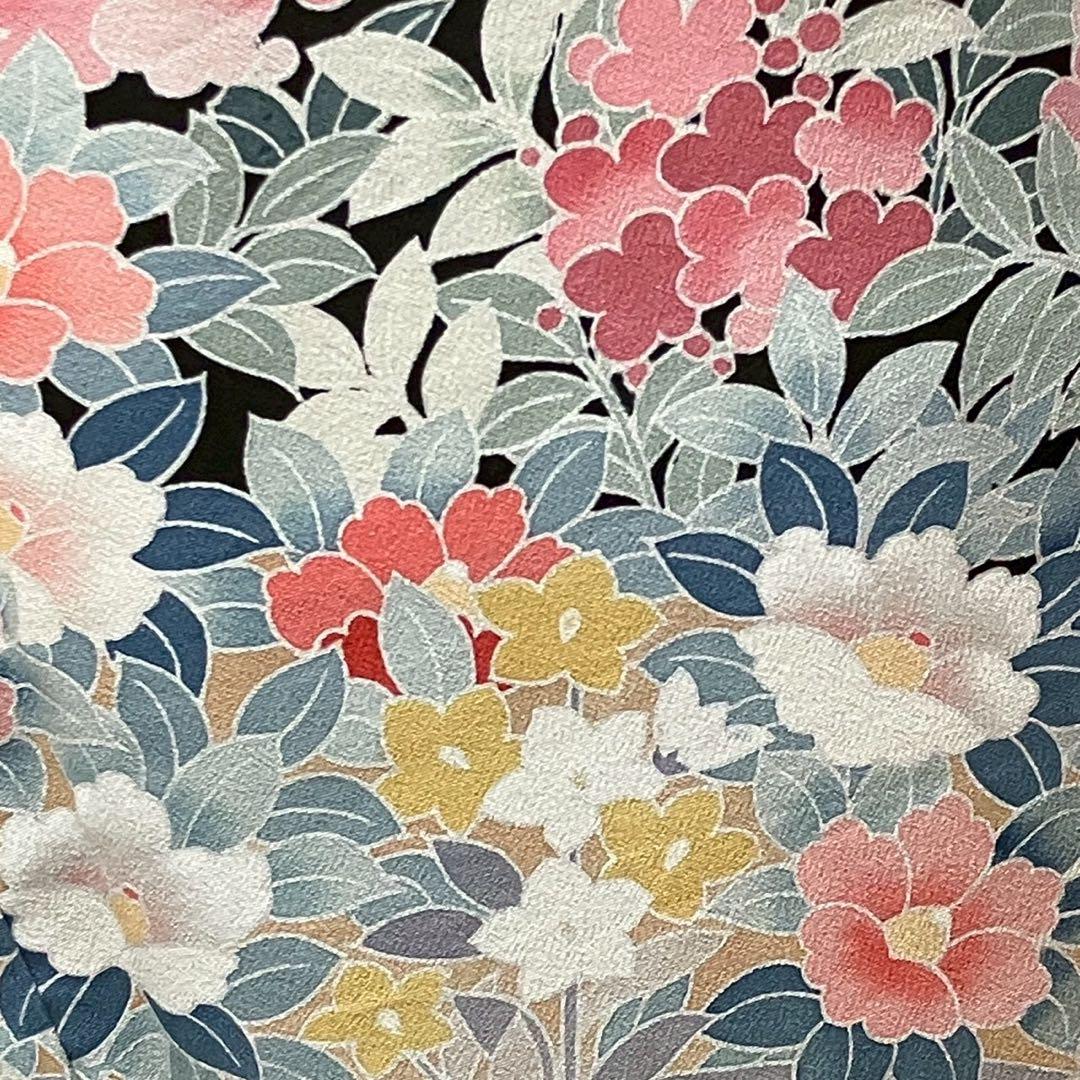 4325# Japanese Tomesode Kimono Vintage Womens Silk Fabric Robe Kimono only sold