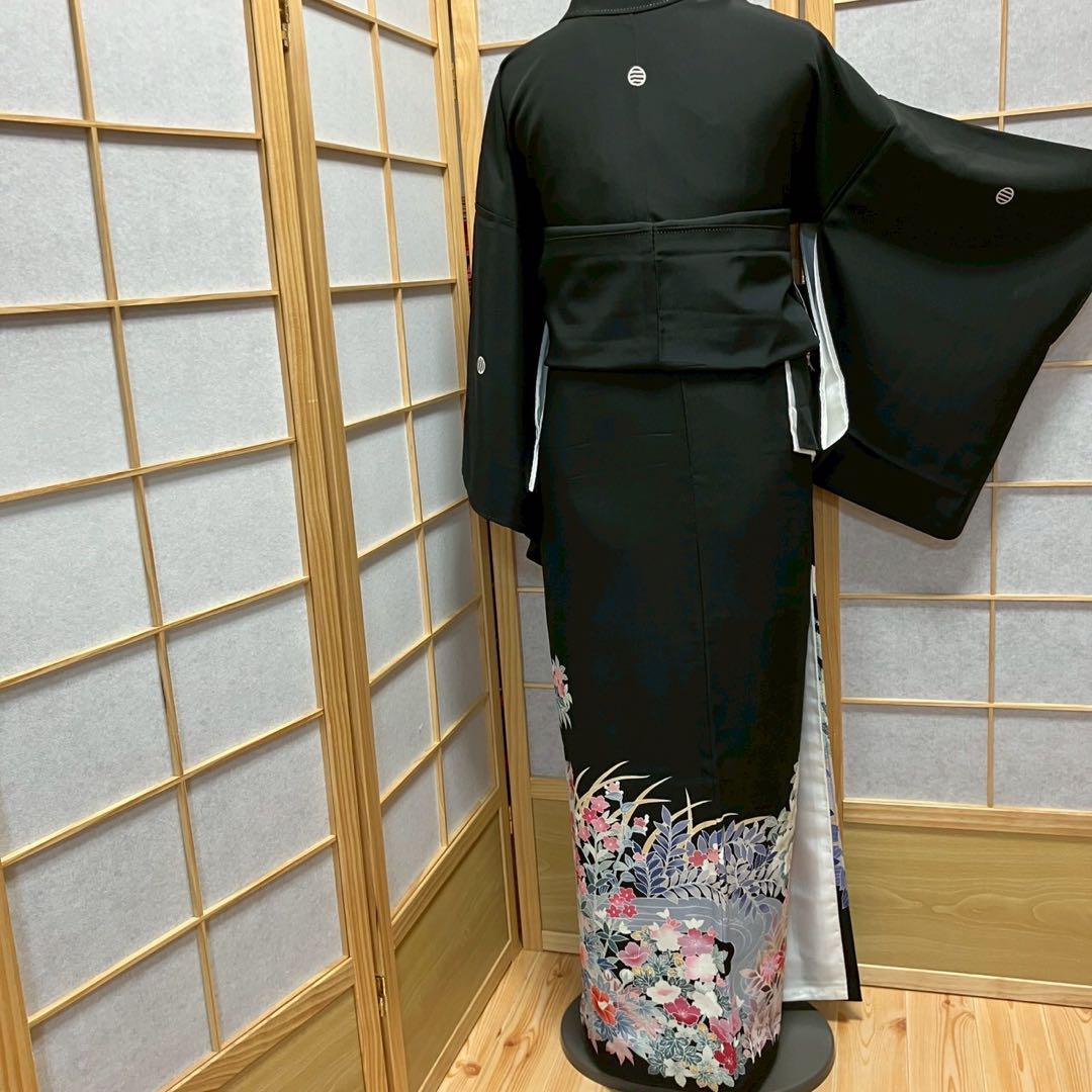 4325# Japanese Tomesode Kimono Vintage Womens Silk Fabric Robe Kimono only sold