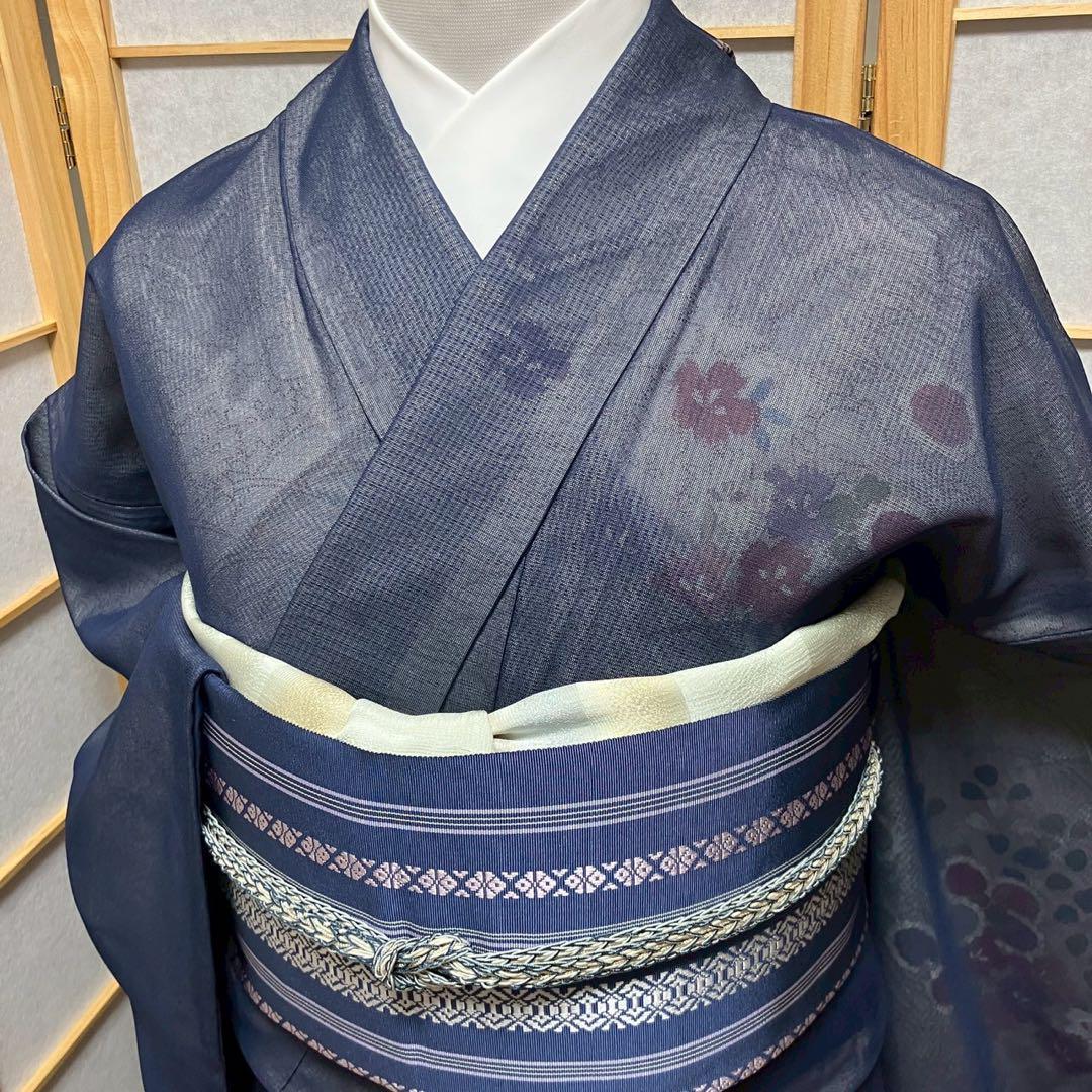 4396# Japanese Kimono Vintage Womens Silk Fabric Robe Kimono only sold Summer