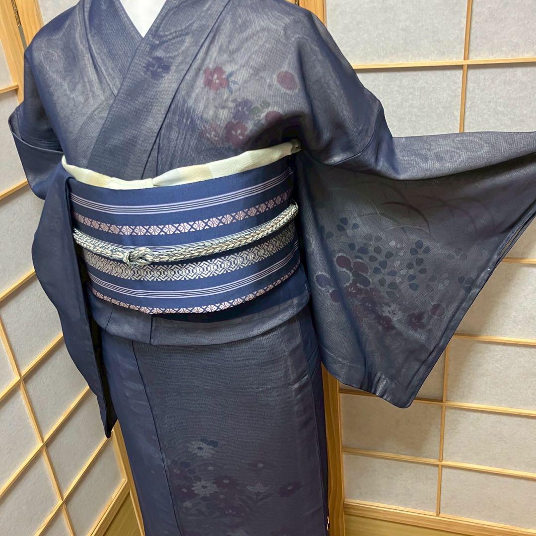 4396# Japanese Kimono Vintage Womens Silk Fabric Robe Kimono only sold Summer