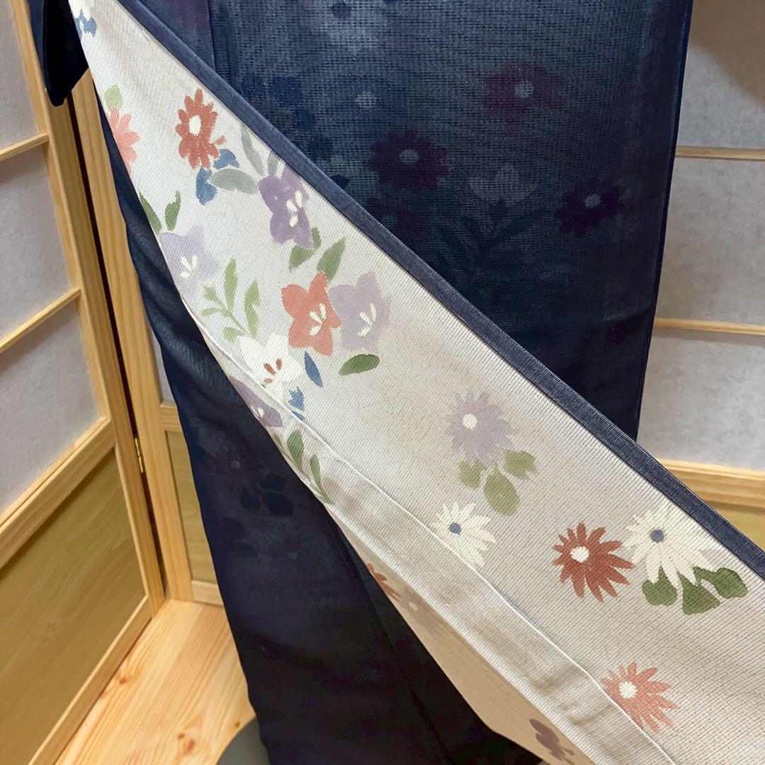 4396# Japanese Kimono Vintage Womens Silk Fabric Robe Kimono only sold Summer