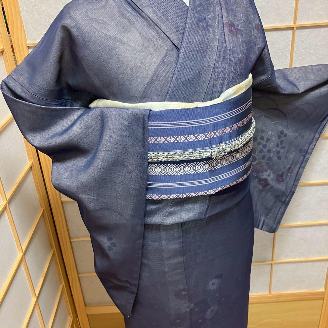 4396# Japanese Kimono Vintage Womens Silk Fabric Robe Kimono only sold Summer