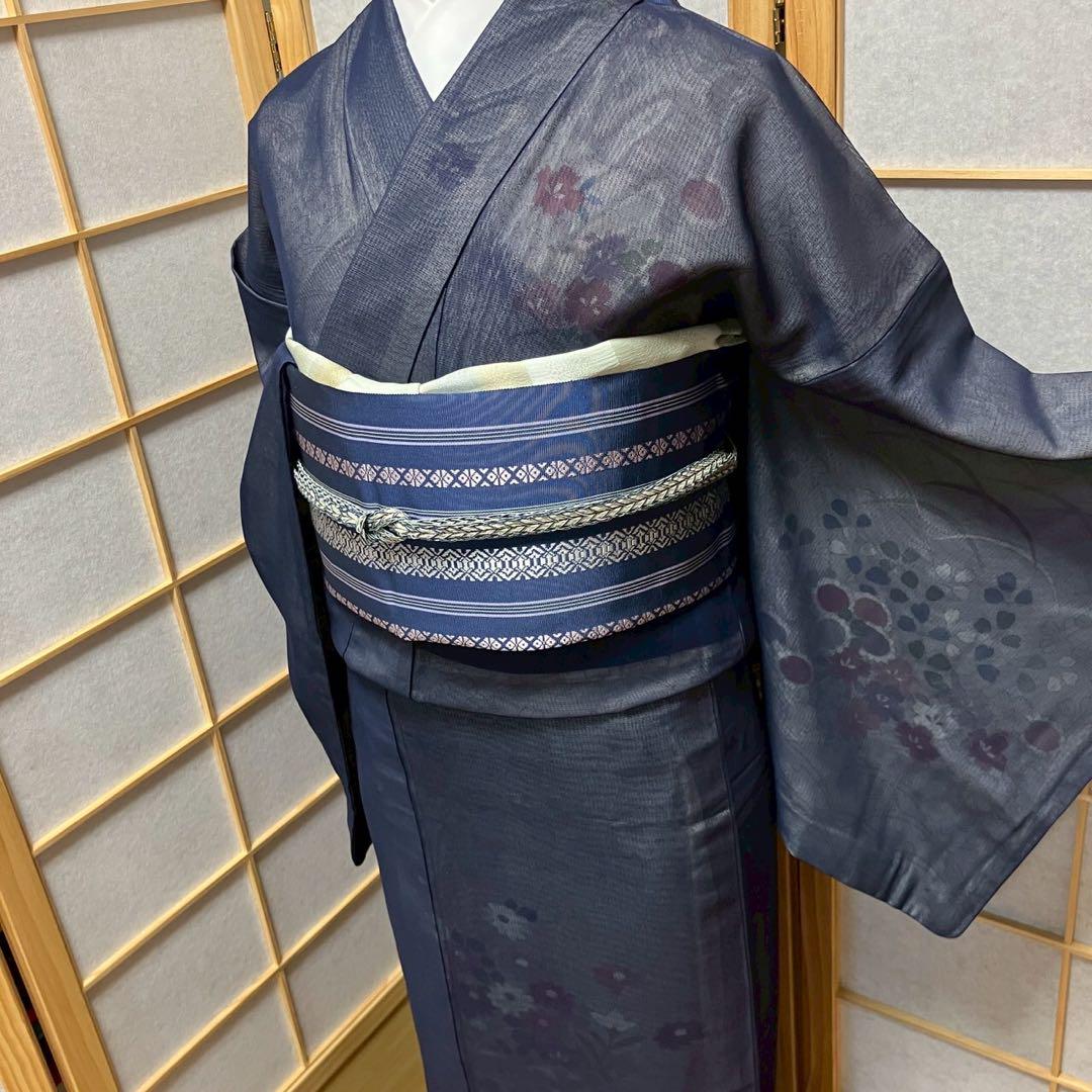 4396# Japanese Kimono Vintage Womens Silk Fabric Robe Kimono only sold Summer