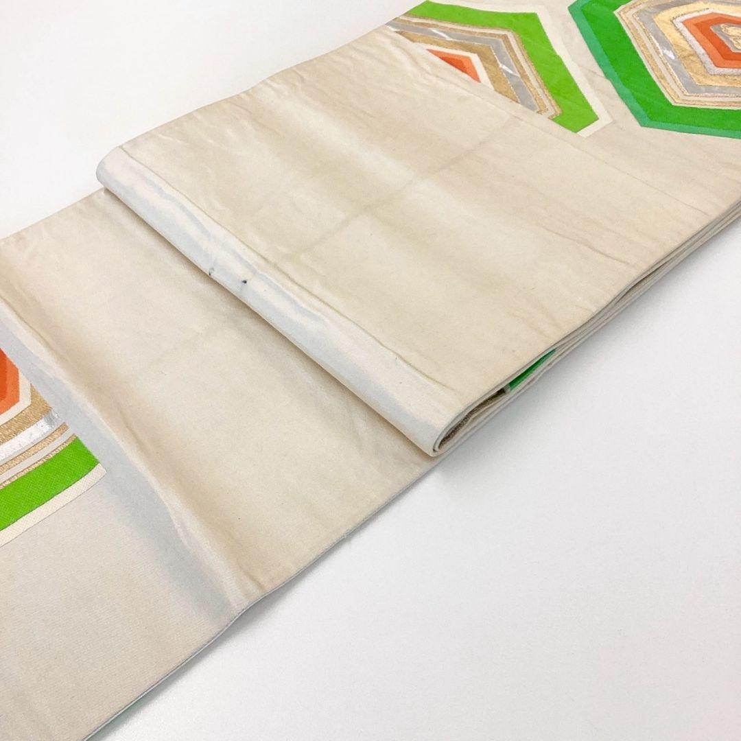 5252# Japanese Vintage Fukuro Obi Belt Kimono Fabric Silk Traditional