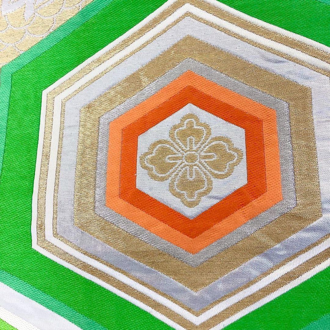 5252# Japanese Vintage Fukuro Obi Belt Kimono Fabric Silk Traditional