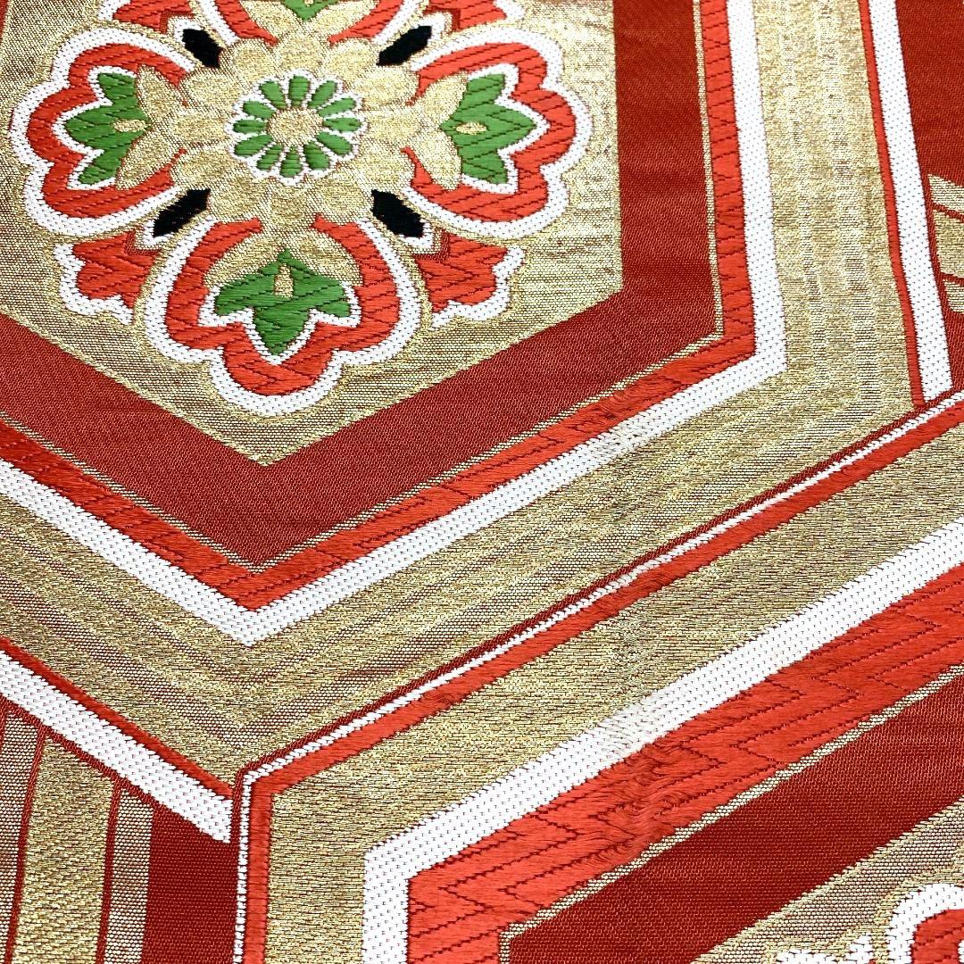 5298# Japanese Vintage Fukuro Obi Belt Kimono Fabric Silk Traditional