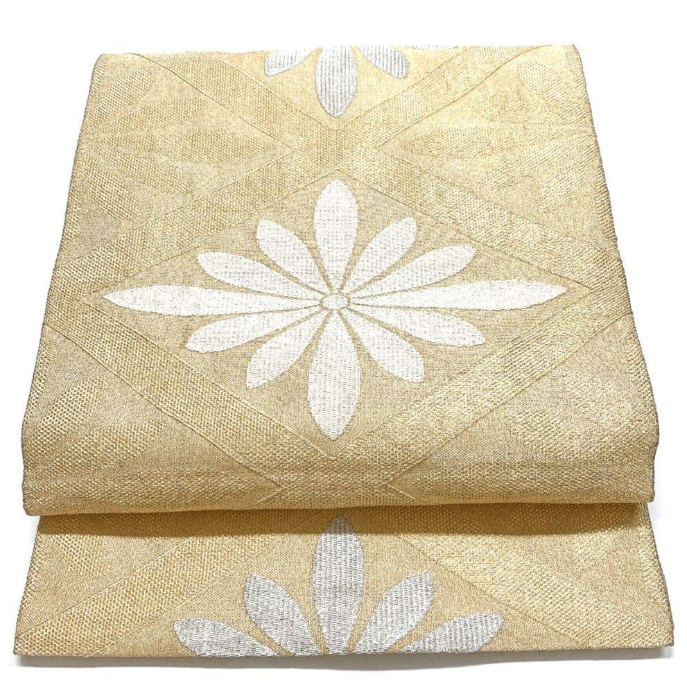 5368# Japanese Vintage Fukuro Obi Belt Kimono Fabric Silk Traditional Gold