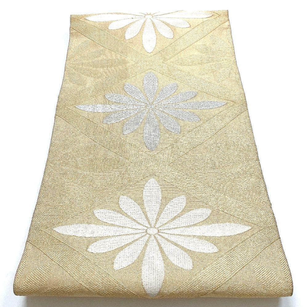 5368# Japanese Vintage Fukuro Obi Belt Kimono Fabric Silk Traditional Gold