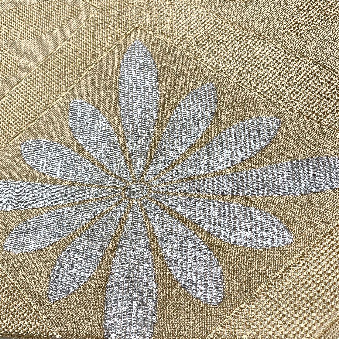 5368# Japanese Vintage Fukuro Obi Belt Kimono Fabric Silk Traditional Gold