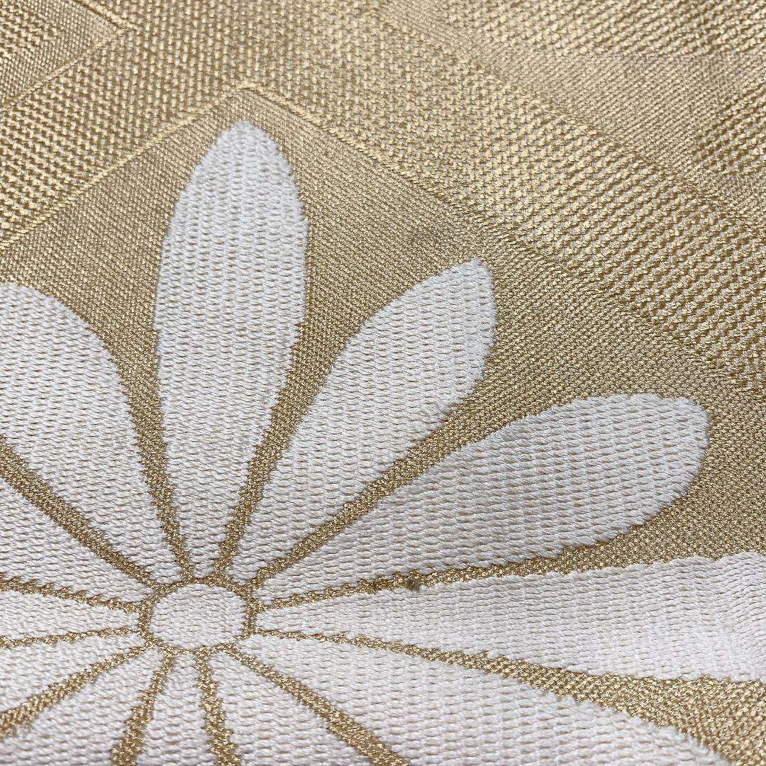 5368# Japanese Vintage Fukuro Obi Belt Kimono Fabric Silk Traditional Gold
