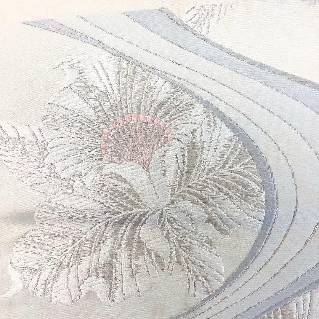 5248# Japanese Vintage Fukuro Obi Belt Kimono Fabric Silk Traditional Embroidery　