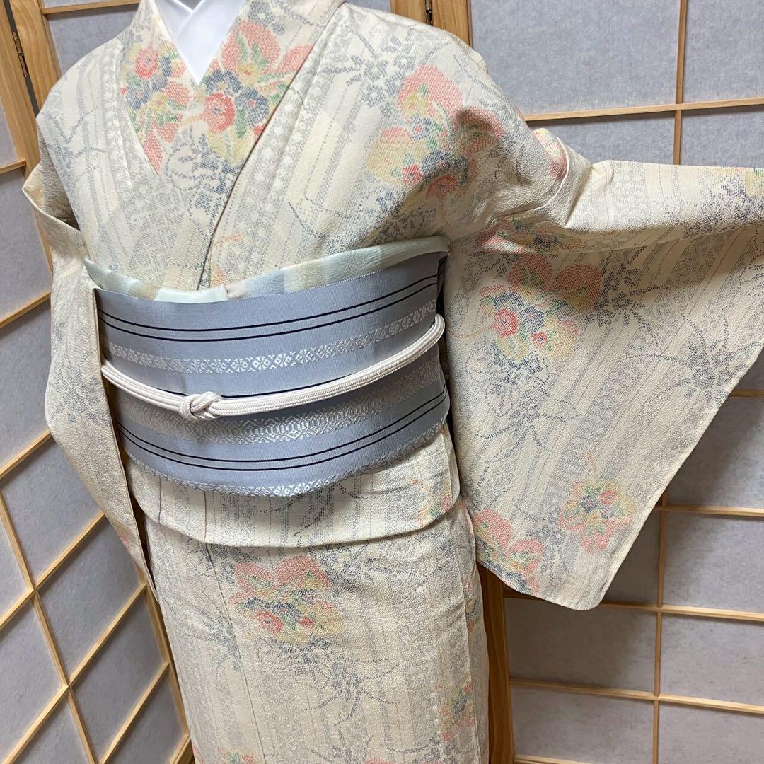 4397# Japanese Kimono Vintage Womens Silk Pongee Fabric Robe Kimono only sold