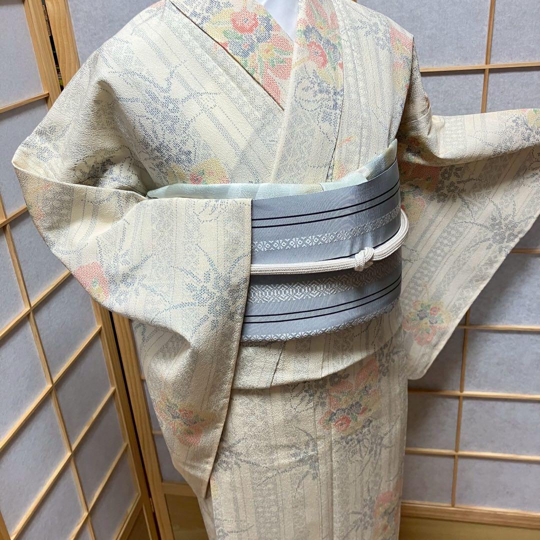 4397# Japanese Kimono Vintage Womens Silk Pongee Fabric Robe Kimono only sold