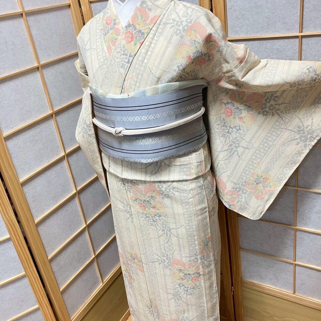 4397# Japanese Kimono Vintage Womens Silk Pongee Fabric Robe Kimono only sold