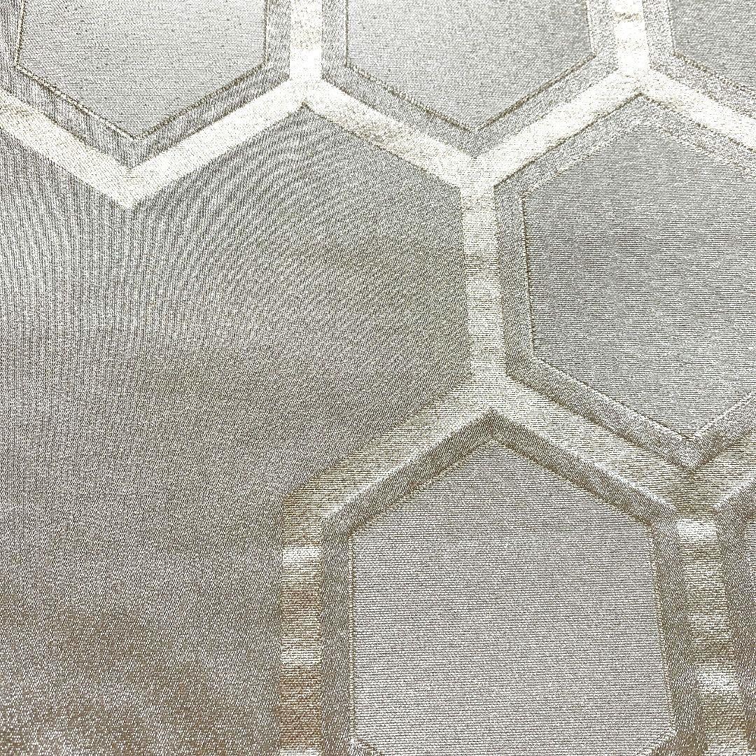 5106# Japanese Vintage Fukuro Obi Belt Kimono Fabric Silk Traditional Silver