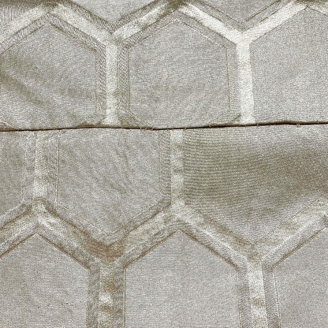 5106# Japanese Vintage Fukuro Obi Belt Kimono Fabric Silk Traditional Silver