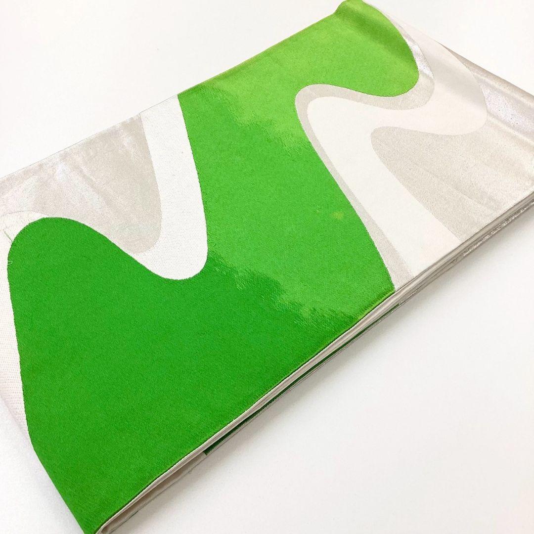 4989# Japanese Vintage Fukuro Obi Belt Kimono Fabric Silk Traditional