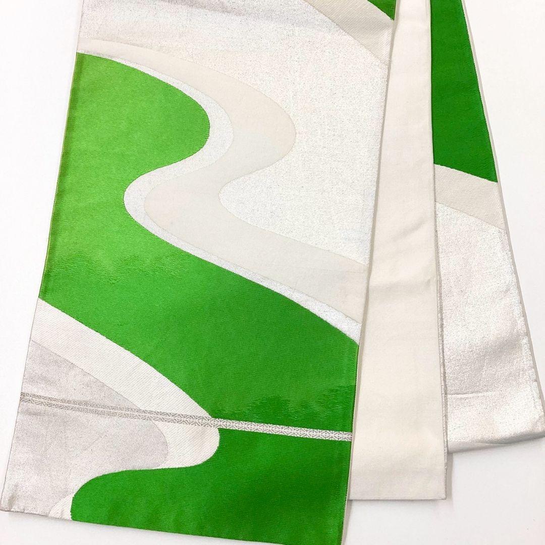 4989# Japanese Vintage Fukuro Obi Belt Kimono Fabric Silk Traditional