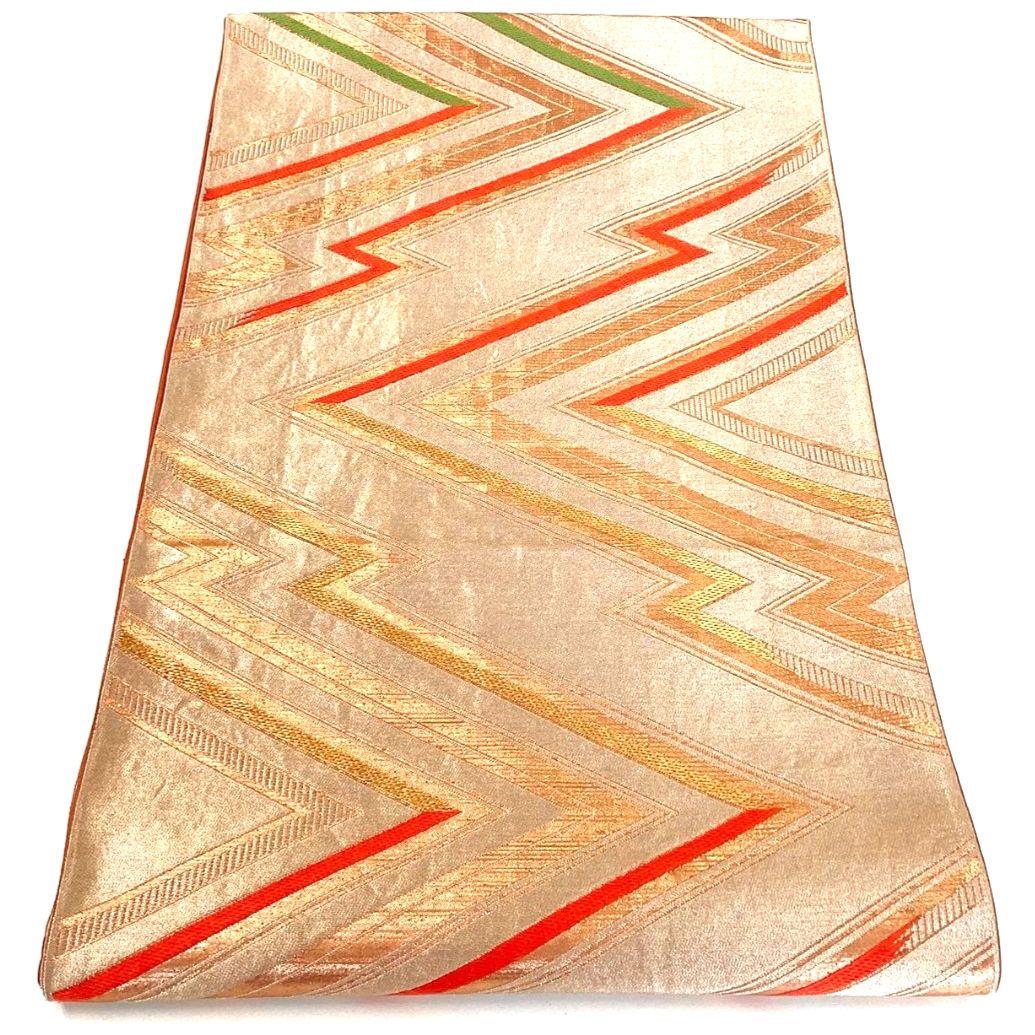 5289# Japanese Vintage Fukuro Obi Belt Kimono Fabric Silk Traditional