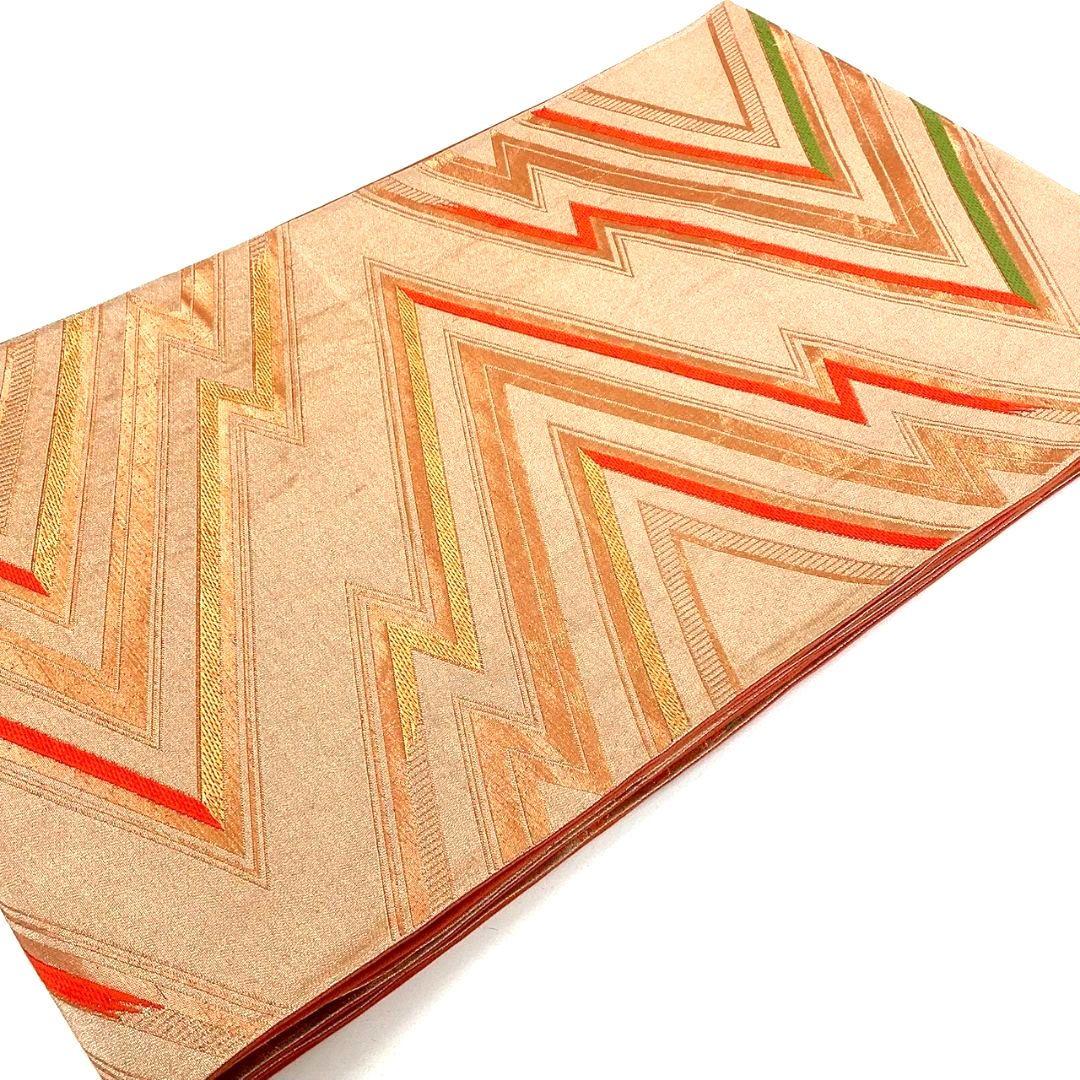 5289# Japanese Vintage Fukuro Obi Belt Kimono Fabric Silk Traditional