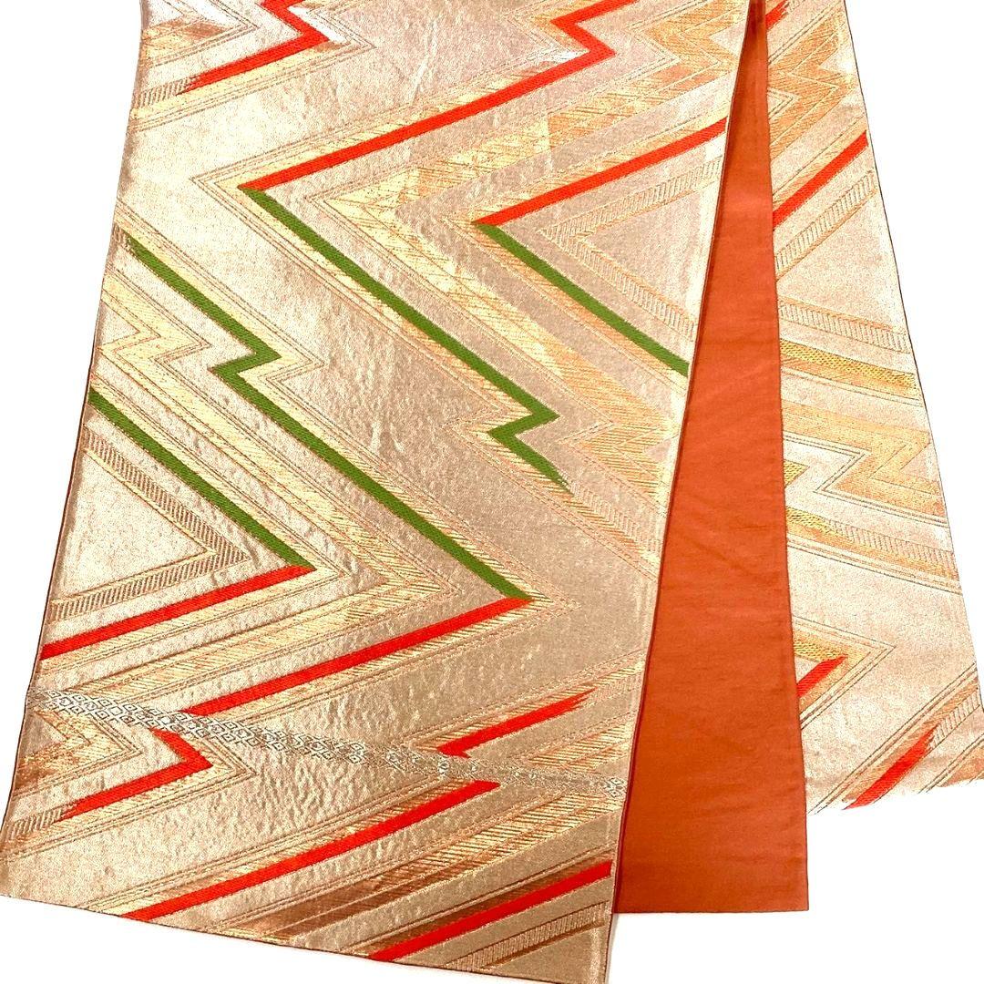 5289# Japanese Vintage Fukuro Obi Belt Kimono Fabric Silk Traditional