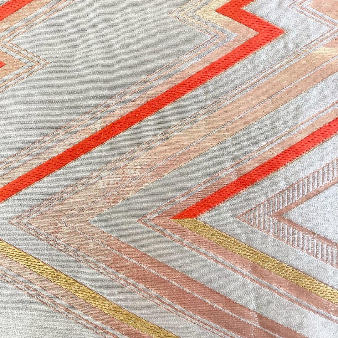 5289# Japanese Vintage Fukuro Obi Belt Kimono Fabric Silk Traditional