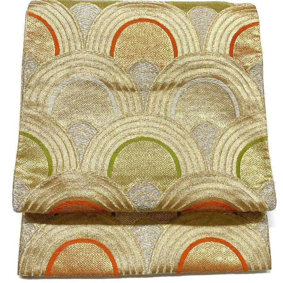 5065# Japanese Vintage Fukuro Obi Belt Kimono Fabric Silk Traditional