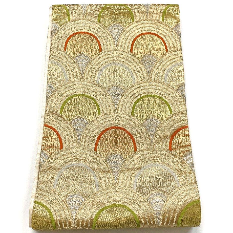 5065# Japanese Vintage Fukuro Obi Belt Kimono Fabric Silk Traditional