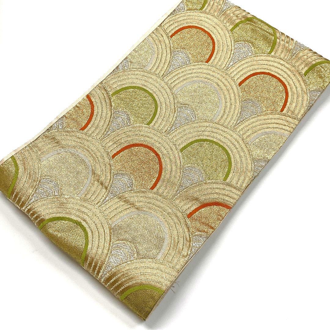 5065# Japanese Vintage Fukuro Obi Belt Kimono Fabric Silk Traditional