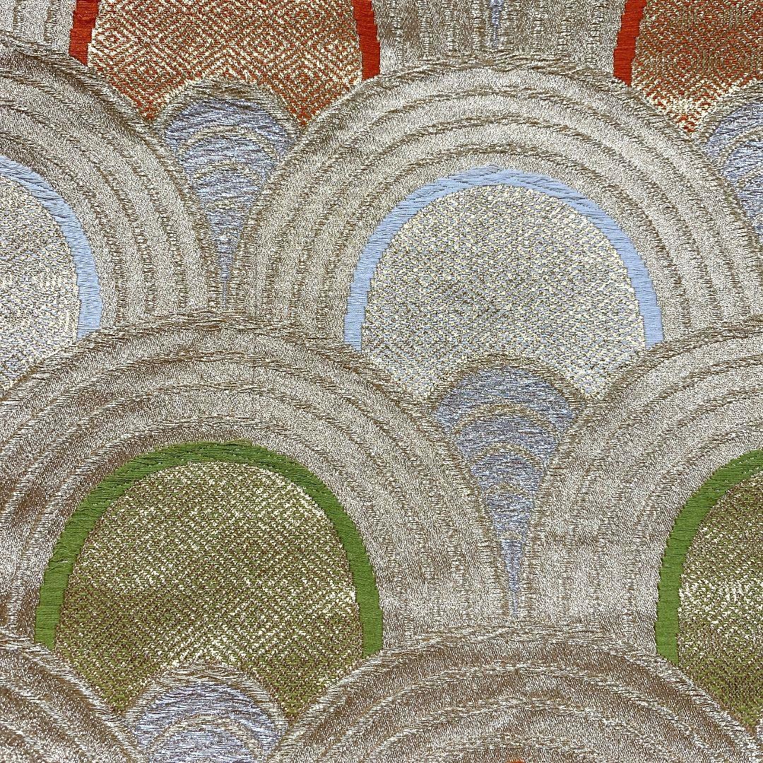 5065# Japanese Vintage Fukuro Obi Belt Kimono Fabric Silk Traditional