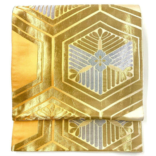 4952# Japanese Vintage Fukuro Obi Belt Kimono Fabric Silk Traditional Untailored